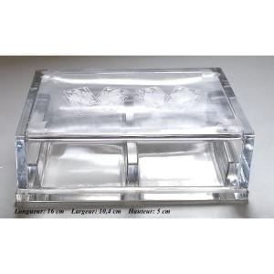 Playing Cards. Box With Two Compartments In Baccarat Crystal.