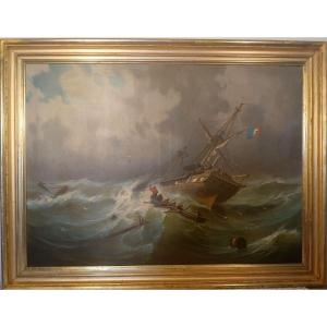 Navy Hst Framed. Sea Fortune. Marine Ex-voto.