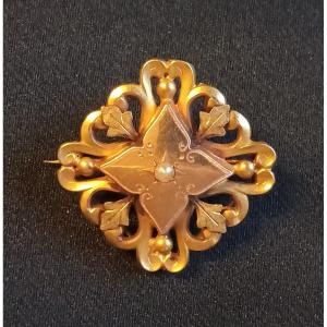 18kt Gold Art Nouveau Brooch With Eagle's Head Hallmark Circa 1900