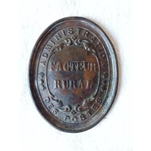 Job Plate Rural Postman Postal Administration Circa 1870