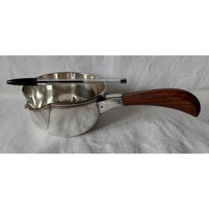 Solid Silver And Rosewood Saucepan, Minerva Hallmark, Goldsmith Alfred Hector 1881 - 1913