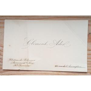 Business Card Of Clément Ader: The Father Of Aviation.