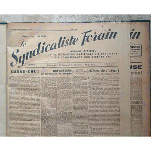 Rare Bound Newspaper "le Syndicaliste Forain" 1946 - 1947