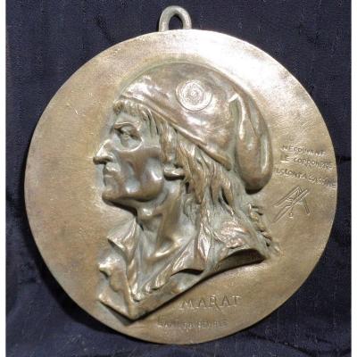 Antimaconic Bas Relief In Bronze In The Image Of Marat, "the Friend Of The People". Bush 1868