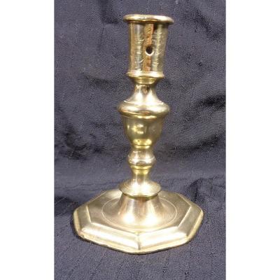 High Era Octagonal Candlestick In Bronze