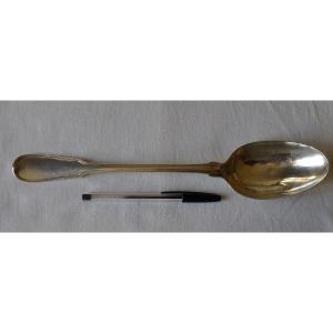 18th Century Solid Steward Spoon, Louis XV Period