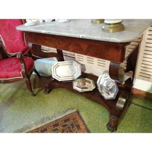 Console Louis Philippe Plaquée Acajou