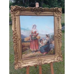 Pastel De 1859 D Auguste Delacroix 1809-1868 Encadré D époque