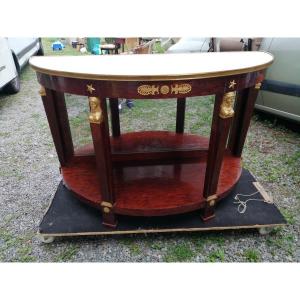 Console Demi Lune époque Empire