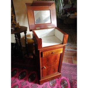 Chevet Plaqué Acajou Formant Coiffeuse 19 Eme Siècle 