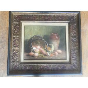 Oil On Canvas. Still Life Signed Francisco Domingo