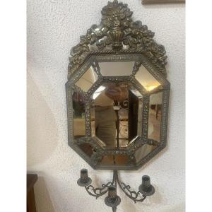 Nap.iii Mirror With 3 Candle Holders. Very Good Condition.