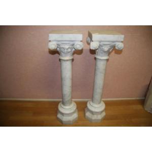 Pairs Of Carrara Marble Columns