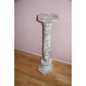 Marble Column, Height 110 Cm, Perfect Condition;