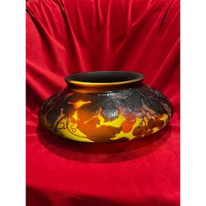 D 'argental Paul Nicolas Important Glass Cup Cleared With Acid Art Nouveau