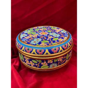 Imposing Longwy Enamel Candy Box