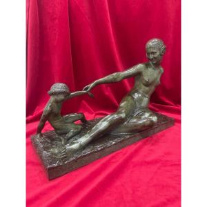 Art Deco Bronze Sculpture 1930 Marcel Bouraine