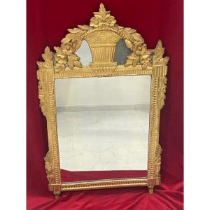 Large Golden Wood Mirror Louis XVI Period