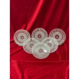 6 Baccarat Mode Arabesque Crystal Plates