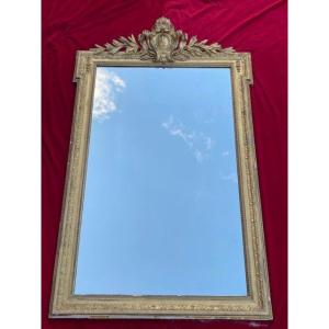 Napoleon III Gilded Wood Fireplace Mirror