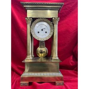 19th Century Empire Gilt Bronze Clock