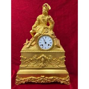 19th Century Gilt Bronze Raingo Clock
