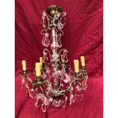 Crystal Chandelier With Tassels 6 Lights