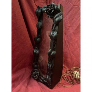 Art Nouveau Stained Glass Lamp Paste Of Glass And Wrought Iron