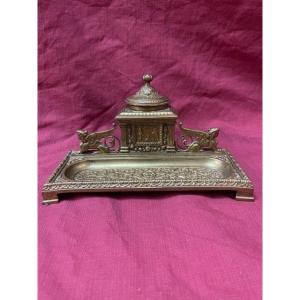 Napoleon III Style Inkwell With Sphinx XIX