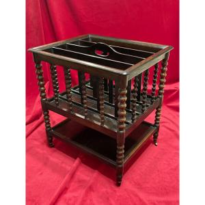 Magazine Rack In Mahogany XIX Eme