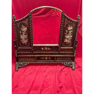 Imposing Mirror Table Psyche Indochina XIX