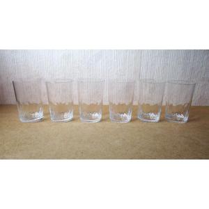 Six Beautiful Baccarat Crystal Tumblers, Richelieu Pattern. Height: 7.8 Cm