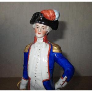 Beautiful Antique Porcelain Statuette From Saxony Scheibe-alsbach Thuringia Lafayette In Perfect Condition.