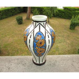 Superb Kéramis Art Deco La Louvière Vase By Maurice Dufrène For La Maîtrise. In Perfect Condition