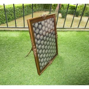 Old Superb Art Deco Frame In Bronze To Ask Or To Hang, Decor Of Roses.