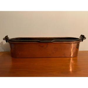 Fishpot In Red Copper And Wrought Iron, Late 18th Century