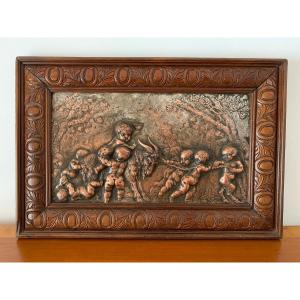 Copper Bas-relief Decorated With Cherubs, Clodion