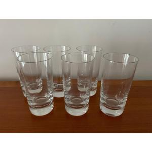 Set Of Six Baccarat Crystal Glasses