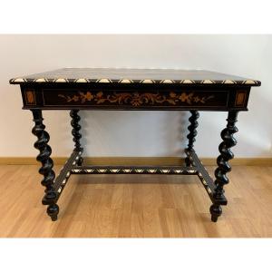 Mazarine Table Or Louis XIII Style Desk, Napoleon III Period