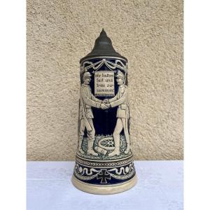 German Reservist Stoneware Tankard