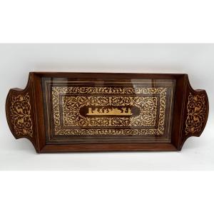 Charles X Style Marquetry Musical Serving Tray