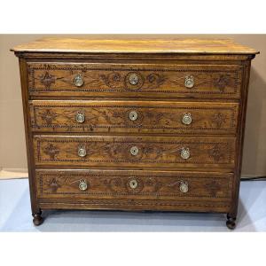 Solid Oak Wedding Chest Of Drawers – Louis XVI Period 