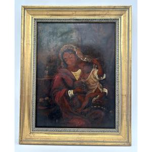 Black Madonna And Child With Grapes