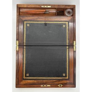 Walnut Travel Writing Case, Louis-philippe Period, Circa 1850