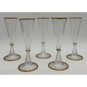 Daum 1890 Champagne Flutes