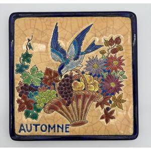 Plate Coaster In Emaux De Longwy