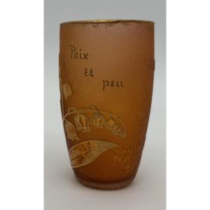 Talking Goblet Vase With Lily Of The Valley Design Daum