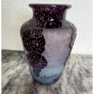 Baluster Vase, Lavender Decor, Charder, French Glass