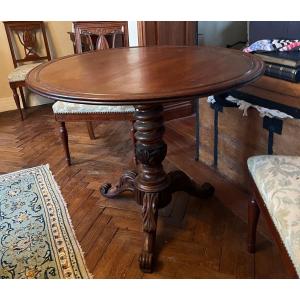 Restoration Period Mahogany Tea Table