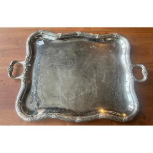 Rococo Style Silver-plated Metal Tray.